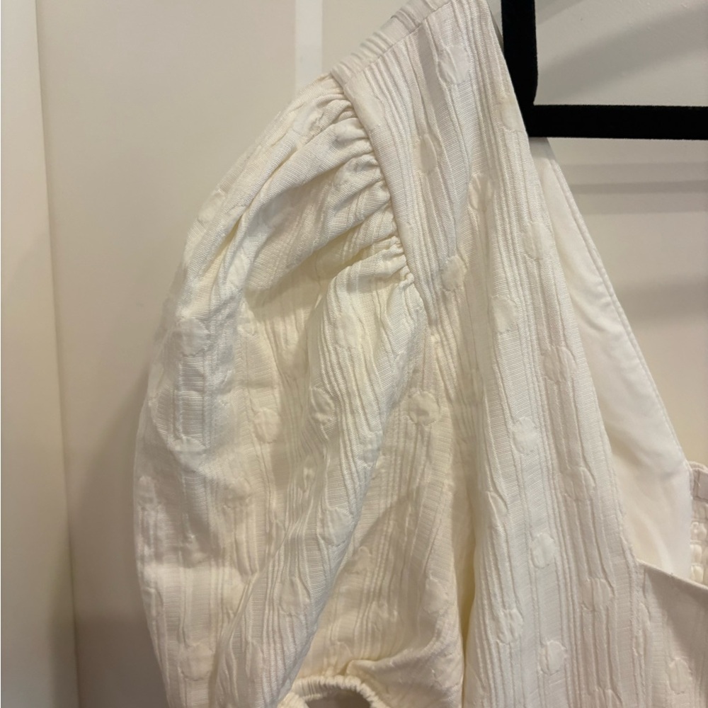 MAEVE WHITE PUFF SLEEVE DRESS - Picture 5 of 9